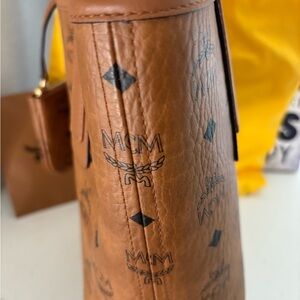 MCM Tan Logo Mini Bag